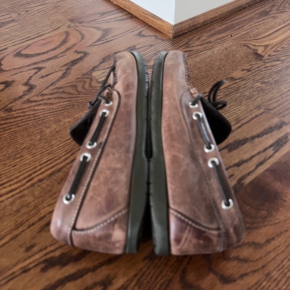 Vintage L.L Bean Men Boat Shoes Handsewn Moccasins Full Grain Leather Size 10 D - Picture 6 of 14